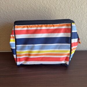Thirty-One Essential Beauty Bag (Vista Stripe, Single Bag)